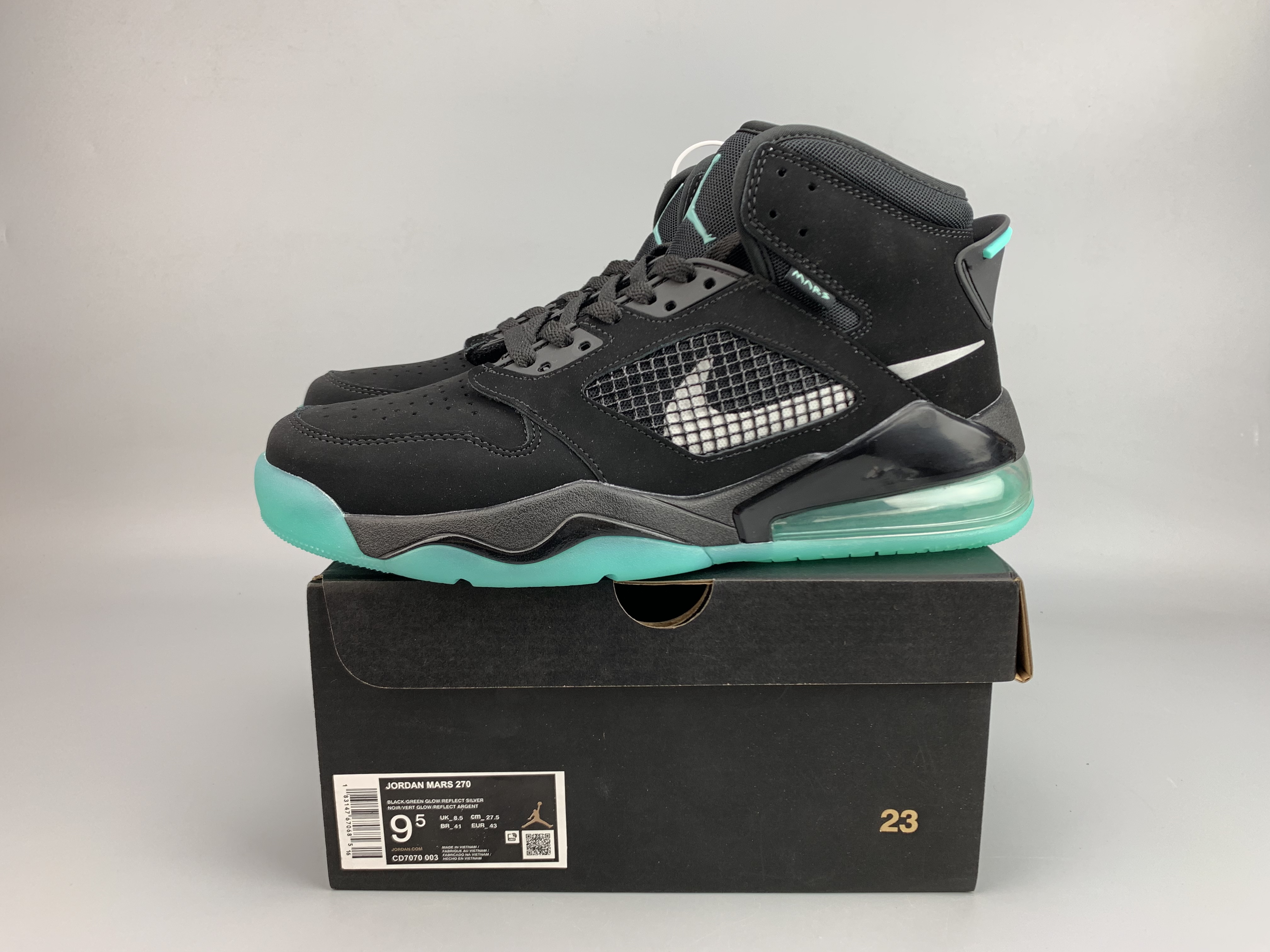 Air Jordan Mars 270 Black Green Shoes - Click Image to Close